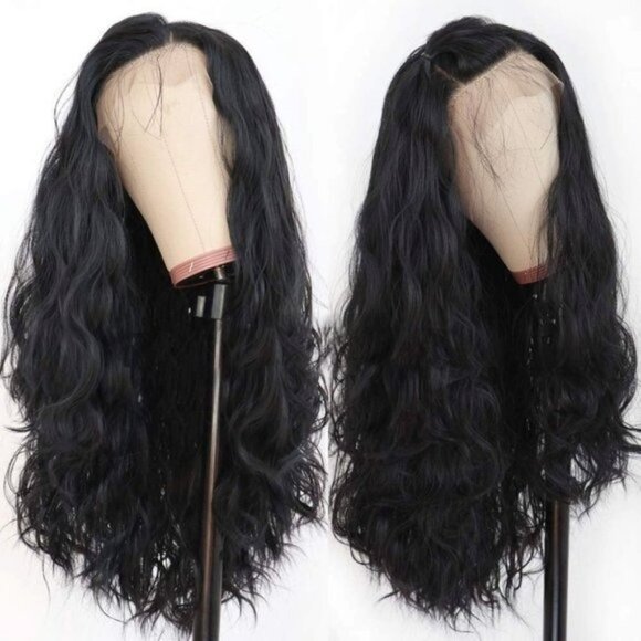 Black Loose Wavy T Part Lace Wigs - Picture 1 of 5